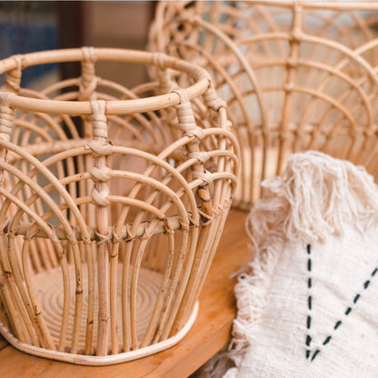 Rahina rattan basket for home décor by CozyVibe

