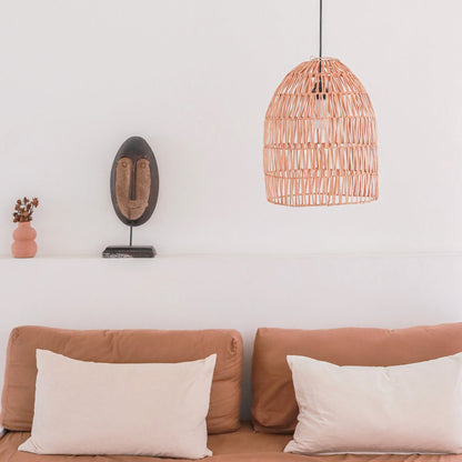 Rattan Lamp | Natural Lampshade | Pendant Lamp MALUKA Made of Natural Fibres (2 sizes) - CozyVibe.eu