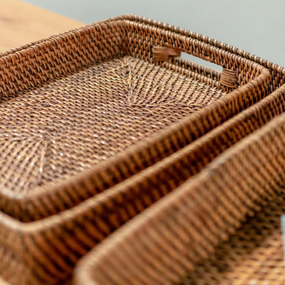 Handmade Amahai rattan tray for cozy home décor by CozyVibe
