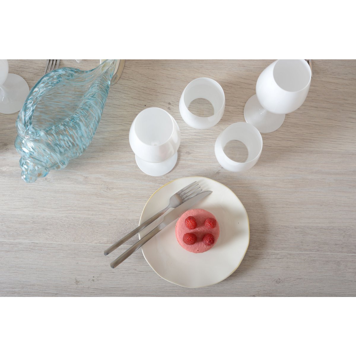 Rosa white dessert plate 20x20x2cm - CozyVibe.eu
