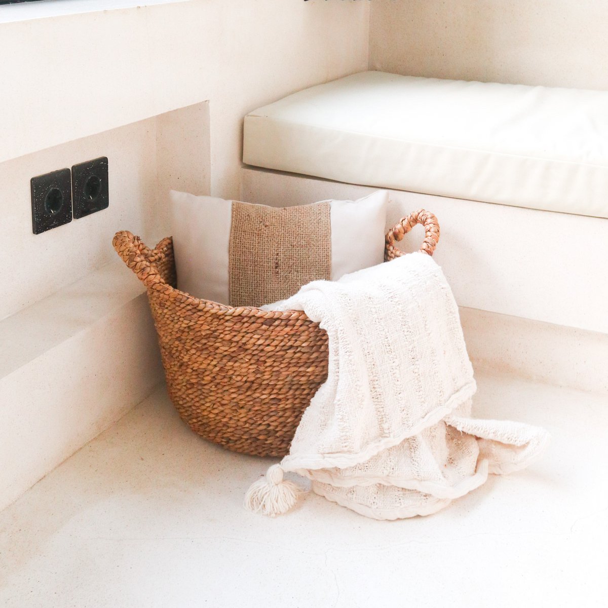 SAMU Basket – Water Hyacinth Storage Set 3 Sizes - CozyVibe.eu