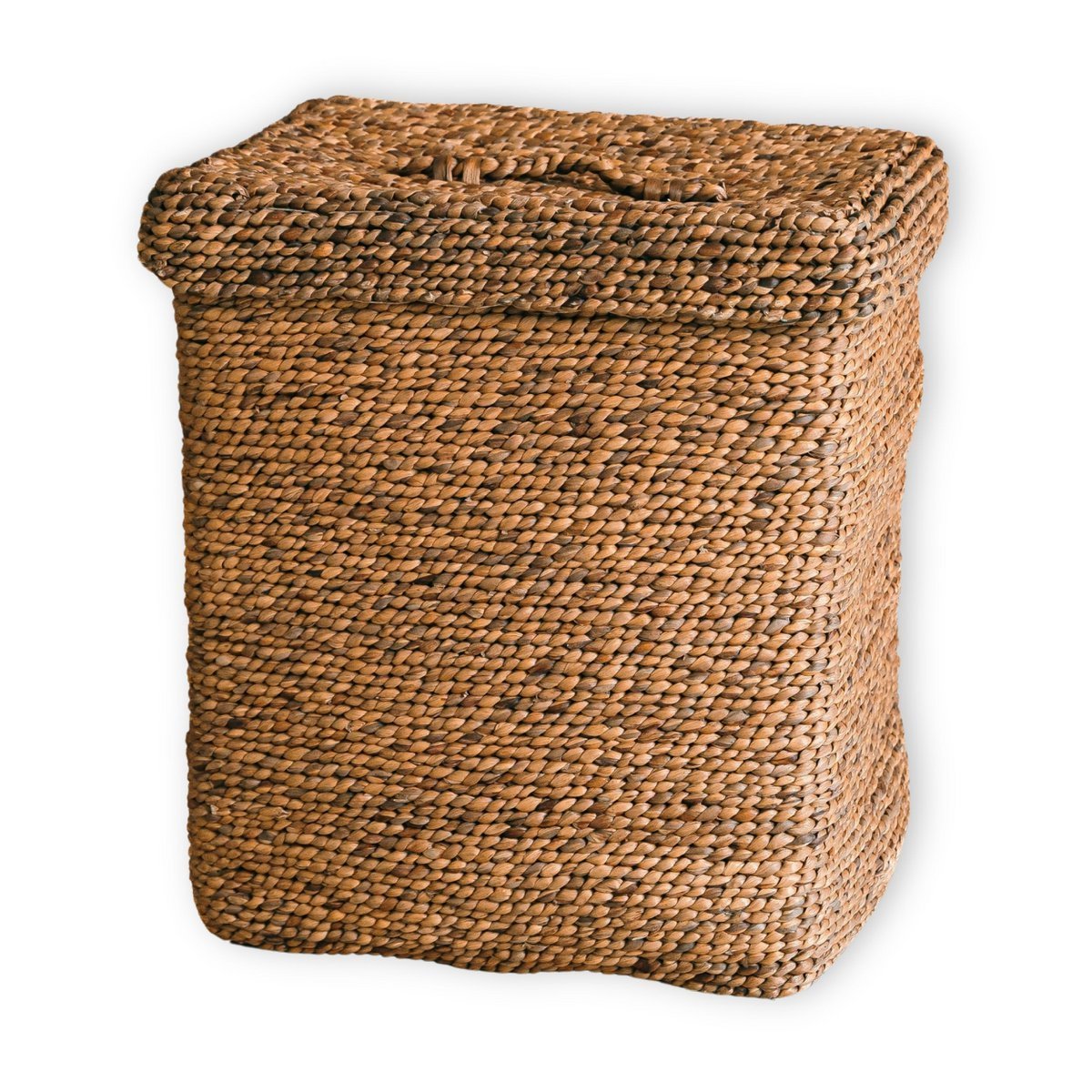 SEMERU Large Laundry Basket with Lid – Handmade Rectangular Woven Hamper - CozyVibe.eu