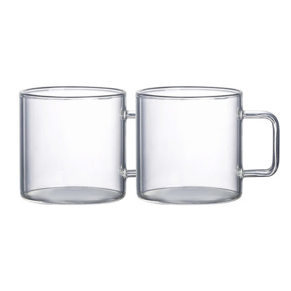 Set of 2 large glass mugs - CozyVibe.eu