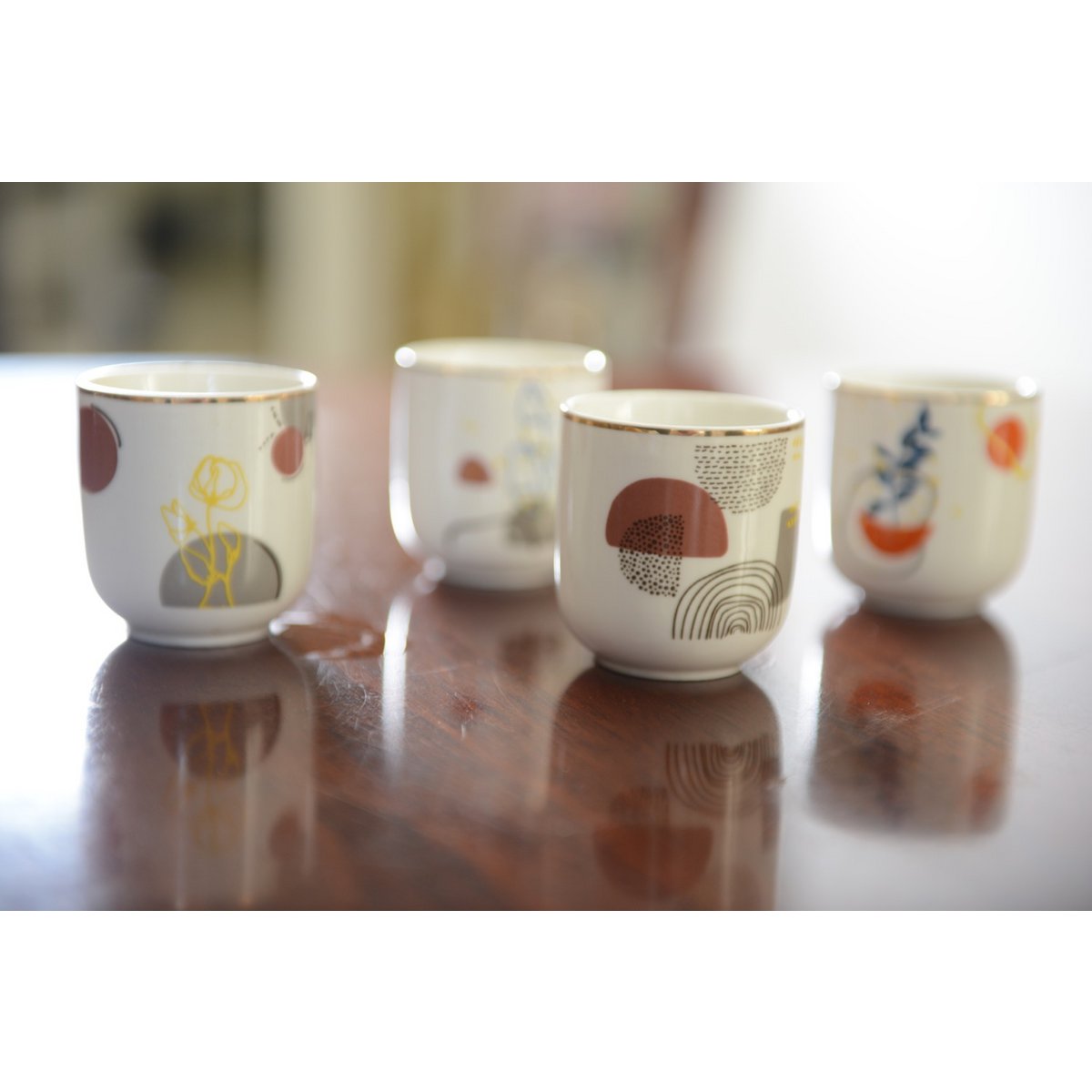 Set of 4 coffee cups - 5.1x3.9x5.5 cm - CozyVibe.eu