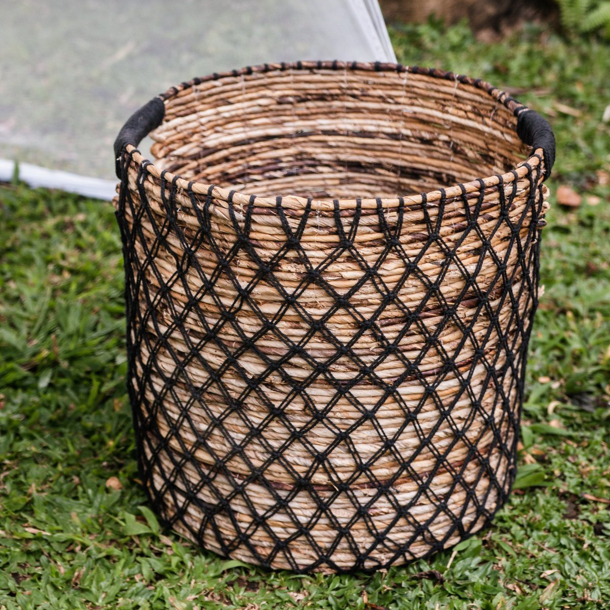 Storage Basket PURA | Plant Basket | Laundry Basket (black) made from Banana Fibre (3 sizes) - CozyVibe.eu