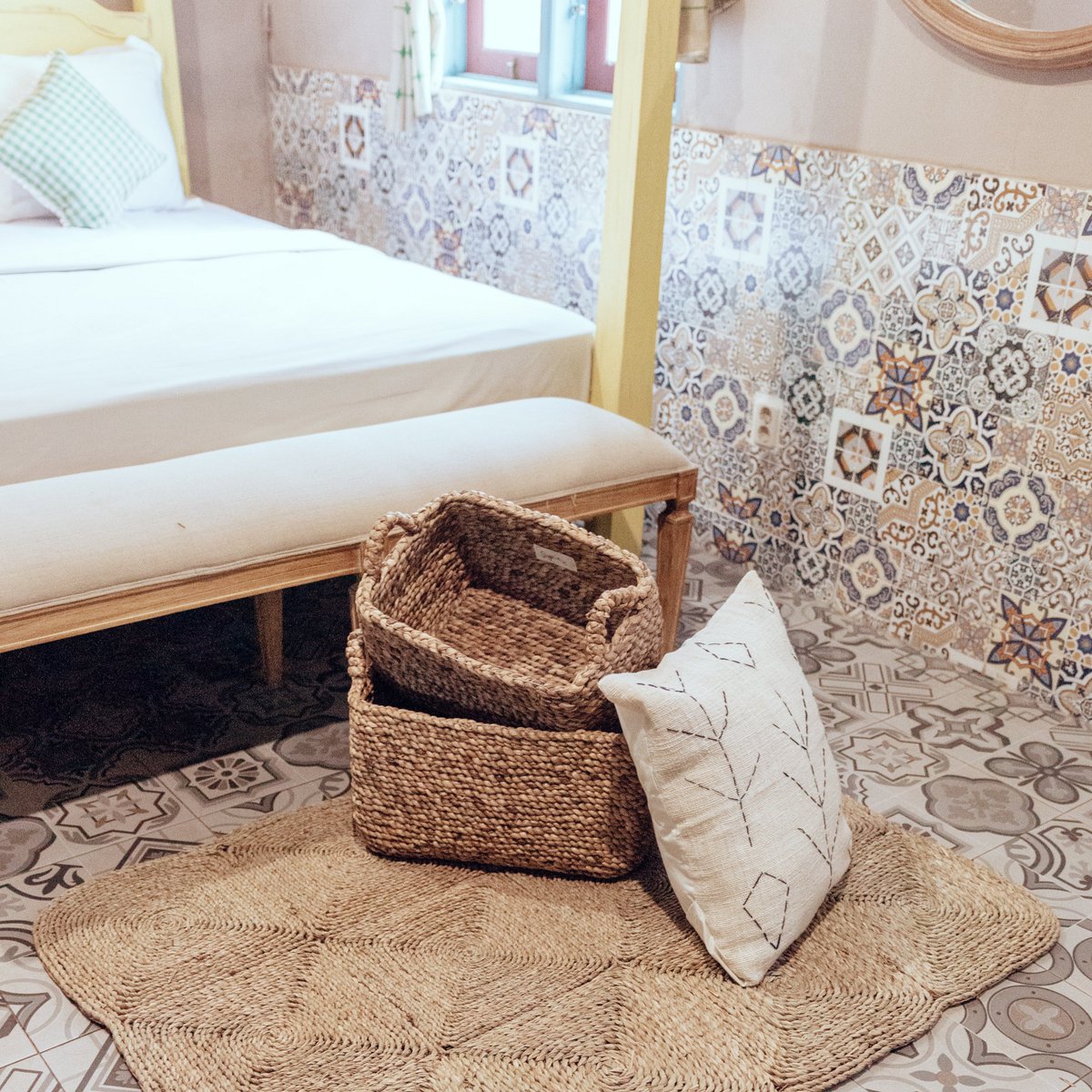 Storage Basket TANIMBAR made from Water Hyacinth - CozyVibe.eu