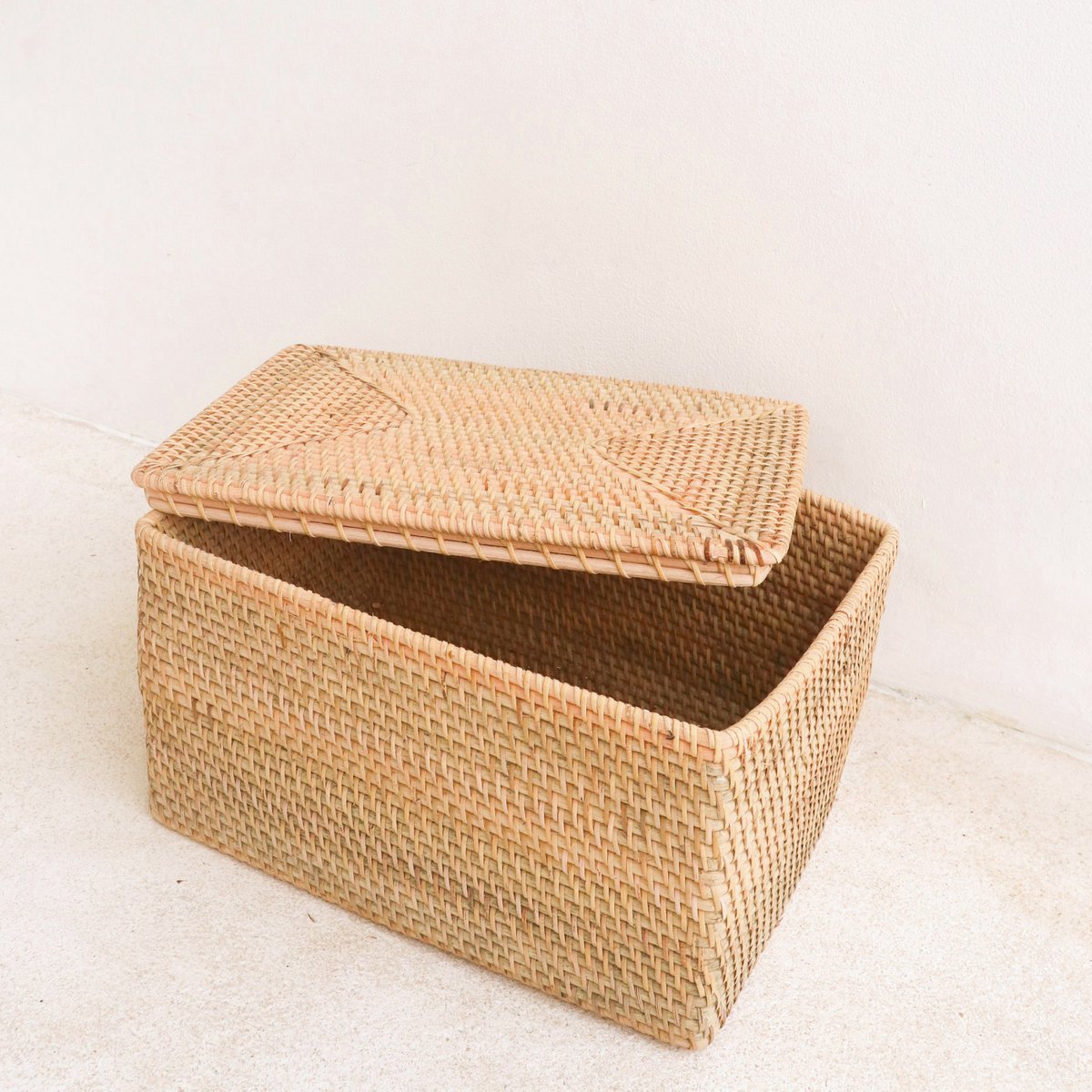 CozyVibe rattan shelf basket for living room décor

