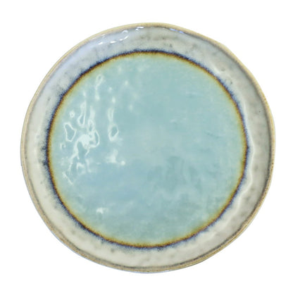 Turquoise porcelain dessert plate 21.5x21.5x1.4cm - CozyVibe.eu
