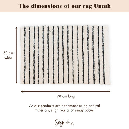 UNTUK Rug – Boho Cotton Runner 70x50 cm - CozyVibe.eu