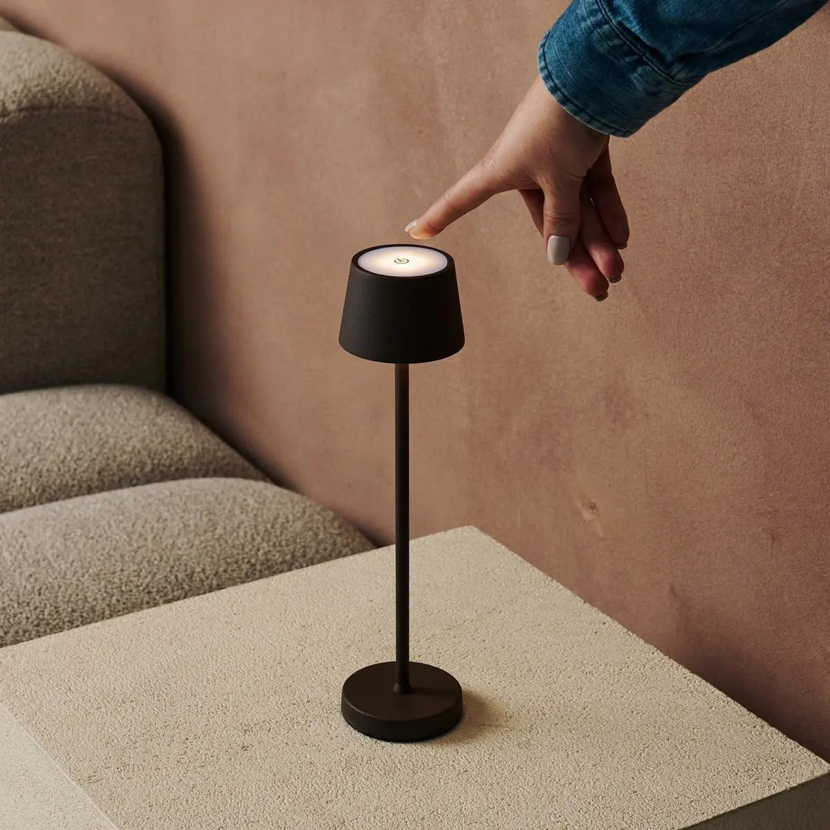 Vondel Mocha Brown Rechargeable and Cordless Lamp - CozyVibe.eu