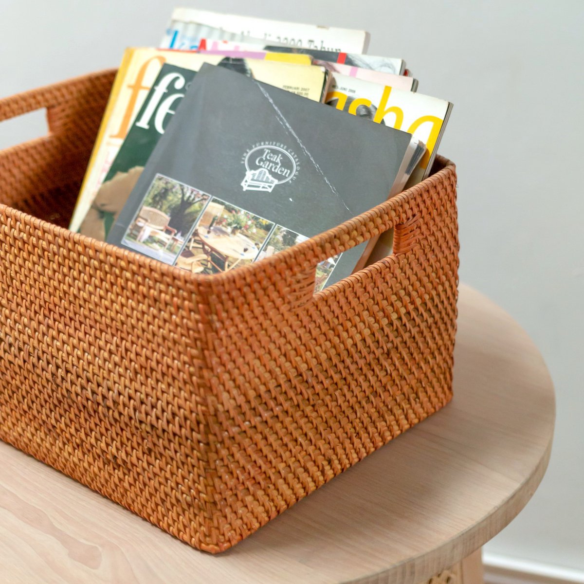 WARSA Rattan Shelf Basket – Handwoven Decorative Storage - CozyVibe.eu